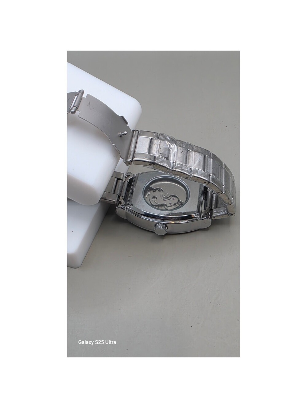 Poedagar Men's Mechanical Moon Phase Watch Silver Stainless - Picture 5 of 5